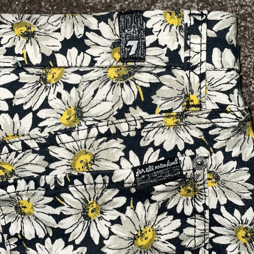 7 For All Mankind Floral Skinny Denim